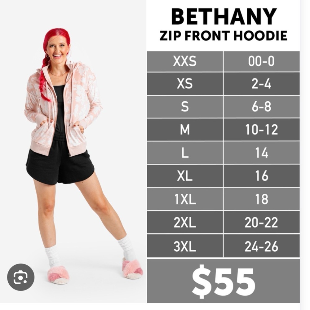 🆕LuLaRoe Blue Tie-Dye Hoodie Jacket - Picture 3 of 4